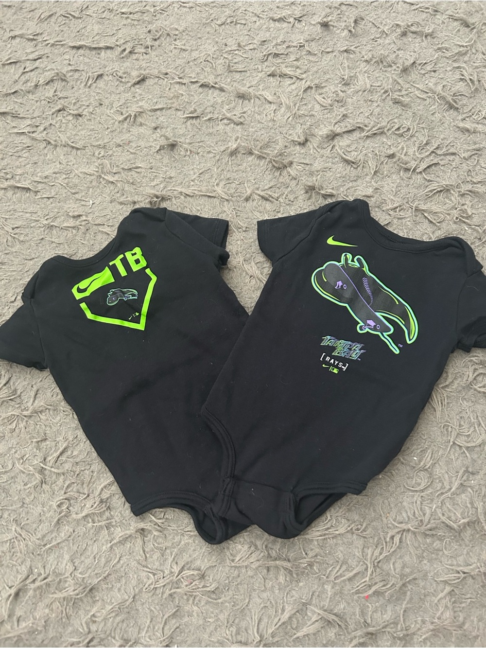 Genuine Merchandise Black & Neon Green Baby One-Piece Bodysuits - 2-Pack